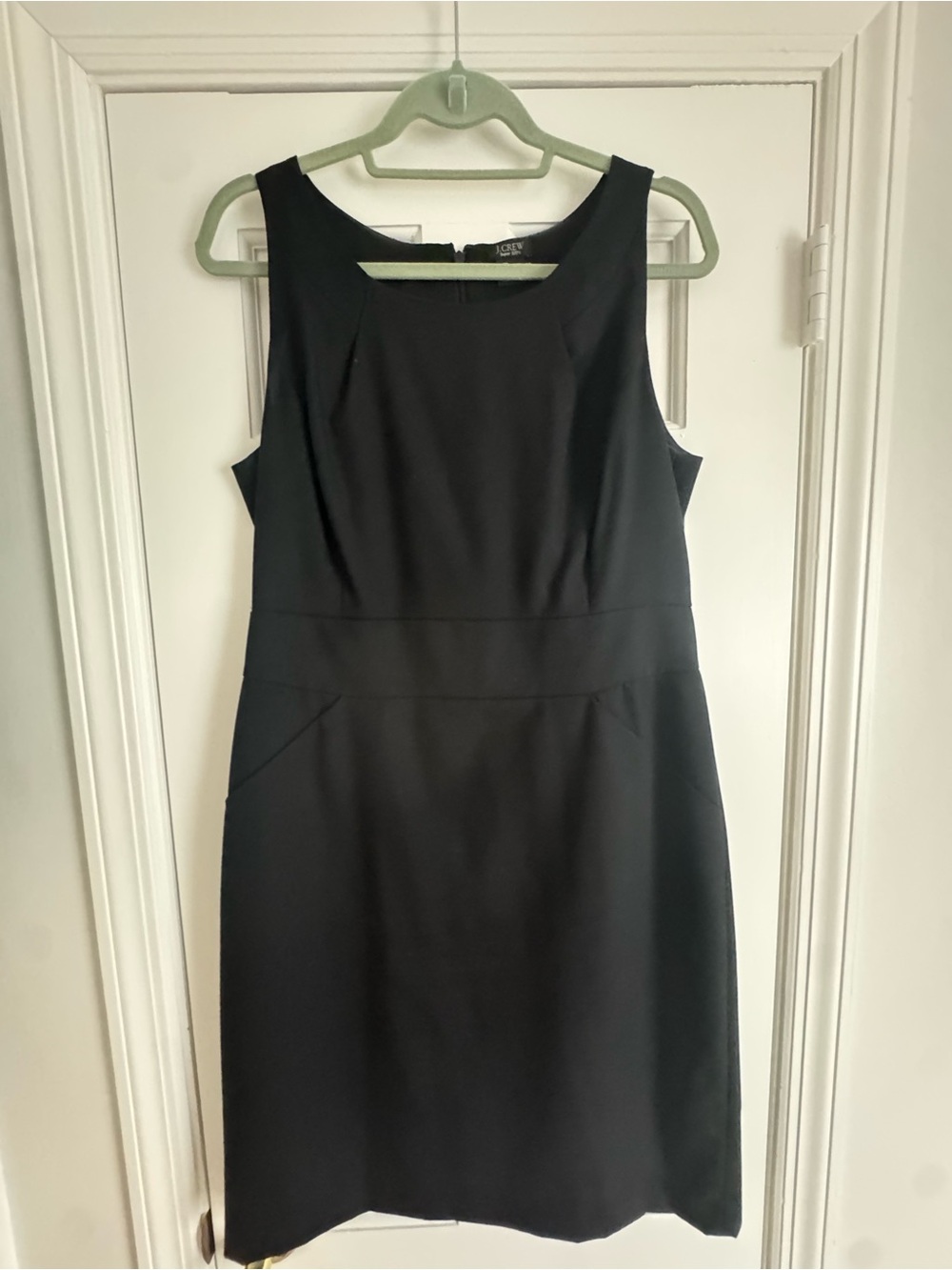 J. Crew Black Sleeveless Sheath Dress